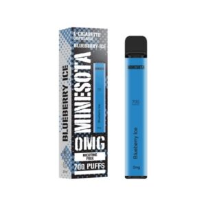 Mini narghilea fara nicotina Minesota Blueberry Ice - 700 pufuri
